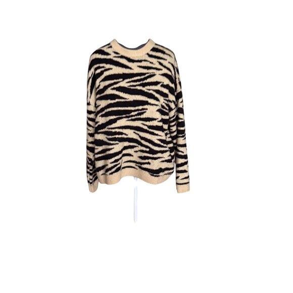 Velvet By Graham & Spencer Zebra Print Sweater S - Picture 2 of 7